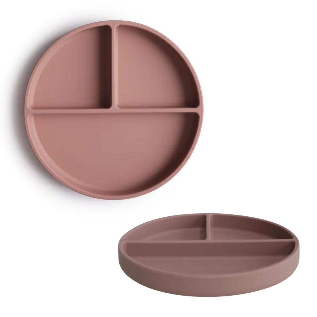 Assiette à compartiments avec ventouse