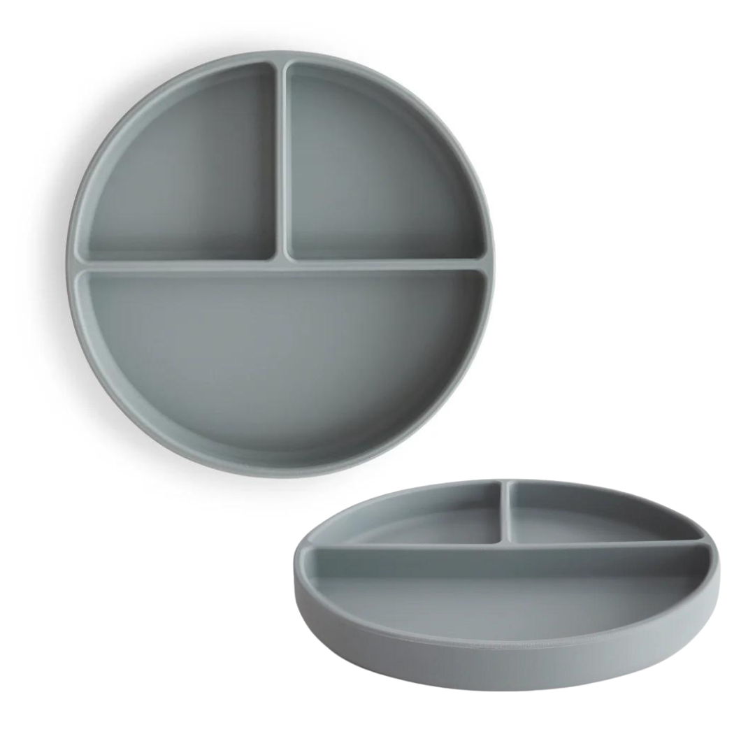 Assiette à compartiments avec ventouse