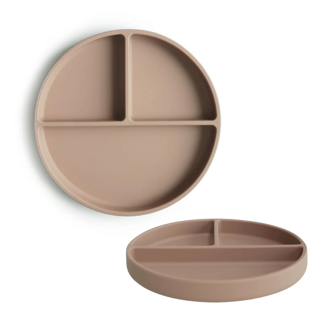 Assiette à compartiments avec ventouse