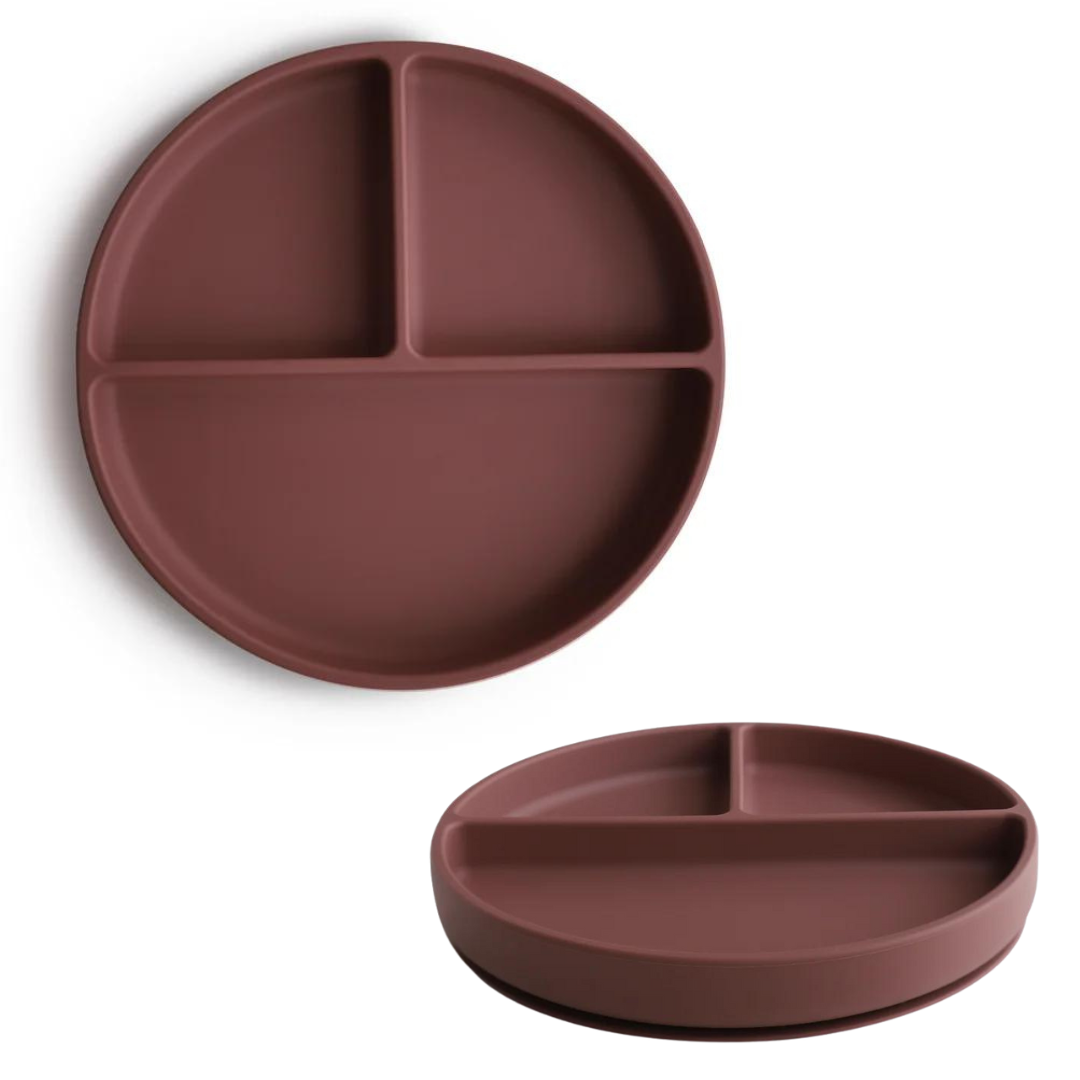 Assiette à compartiments avec ventouse