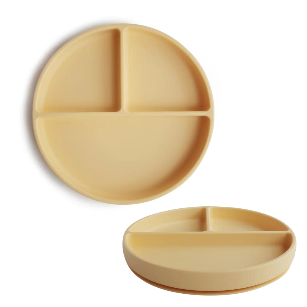 Assiette à compartiments avec ventouse