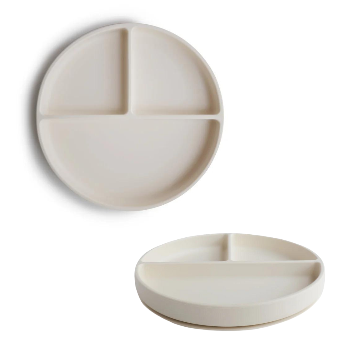 Assiette à compartiments avec ventouse